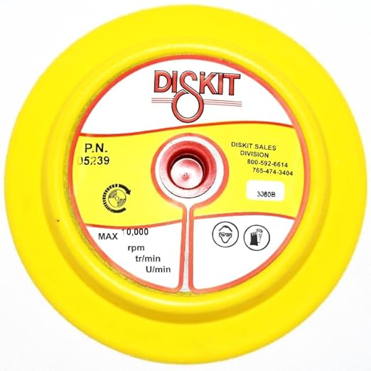 Sanding Pad 05239: Firm, 5", Hook, 0 Hole, Flex Profile Made in USA
