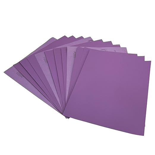 2000 Grit Wet Dry Sandpaper, 9 x 11 Inch (23x28 cm) Sanding Sheets, 15 PCS Premium Aluminum Oxide Abrasive Sand Paper for Wood Metal Ceramic or Auto Polishing and Scratches Removing