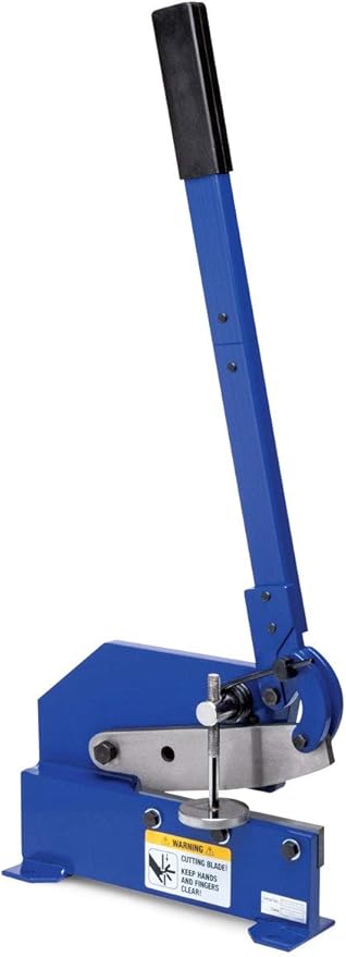 Eastwood 8 in. Bench Shear Throatless Multiple Purpose Bench Top Throatless Sheet Metal Cutter Tool Solid Steel Frame Mounting Type