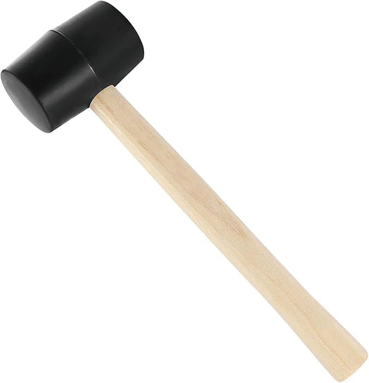 8 Oz Rubber Mallet Hammer,Small Mallet with Wood Handle,Double Faced Heavy Duty Rubber Head
