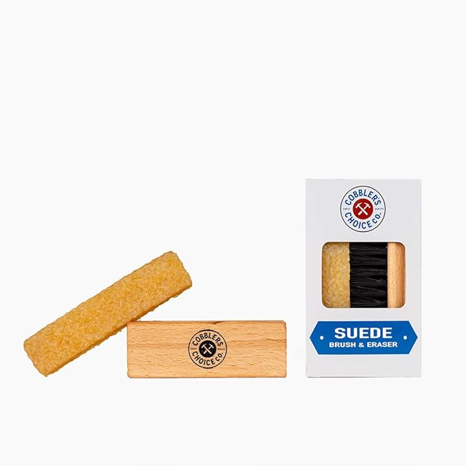 Suede Brush and Eraser - Suede Cleaner - Safe on Suede and Nubuck. Effectively Cleans and Restores Nap - Cobbler's Choice
