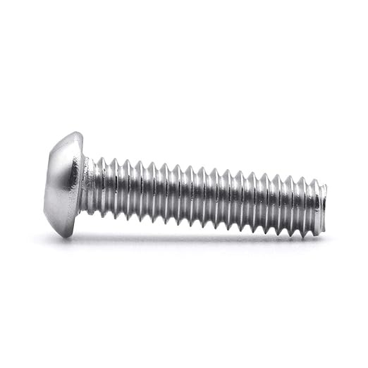 1/4-20 x 2 Button Head Socket Cap Bolts Screws, 304 Stainless Steel 18-8, Allen Hex Drive, Bright Finish, Fully Machine Thread, Pack of 20