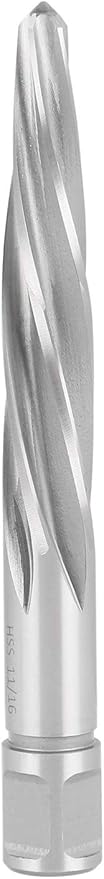 Accusize Industrial Tools 11/16'' H.S.S. Aligning Reamer with 3/4'' / 0.75'' Weldon Shank, Spiral Flute, 0521-1116