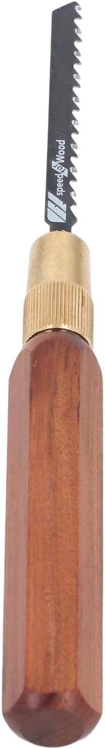 Hand Saw Kit with Hex Shaped Rosewood Handle and 5 Interchangeable Jigsaw Blades, Detachable Woodworking Hand Saw for Precise Cutting and Carving