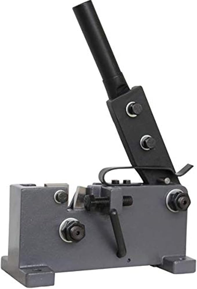 KAKA INDUSTRIAL Manual Sheet Metal Shear | 1.26Inch Round Steel, 1.5x0.5Inch Flat Bar, 1.1x1.1Inch Square Bar Cutter | Heavy-Duty Benchtop Tool MS-32 for Metalworking, Construction, and DIY Projects