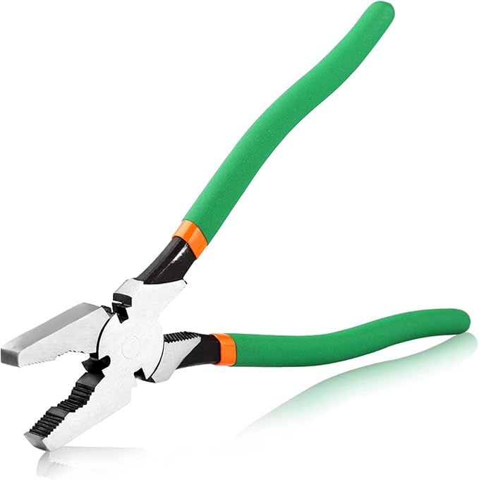 SPEEDWOX 11.5" Fencing Pliers Chain link fence Heavy Duty Square Nose Fence Pliers High-Leverage Fence Multi-purpose Fence Pliers Fence Pliers Tool Fence Cutter Staple and nail Puller Cutting Pliers