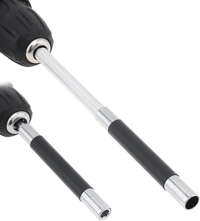 ChgImposs 6PCS/Set Scalable Magnetic Screw Drive Guide Drill Bit Tip Holder Screwdriver Bit Holder Extension Bar Adapter, Drill Bit Guide Rod Adapter