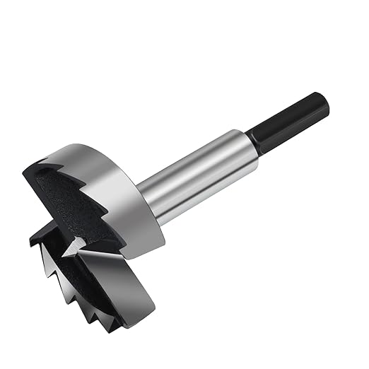 1-9/16 Inch Forstner Drill Bit for Woodworking, 1-9/16" Forstner Bit Wood Drill Bits for Holes, Hinge Cutter for Hard Wood, Plastic, Plywood HEX Shank
