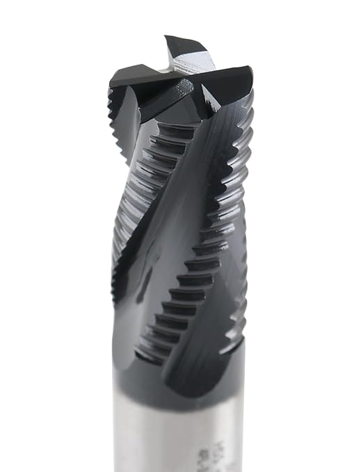 Accusize Industrial Tools 6-Pc 3/4" Dia, M42 8% Cobalt TiAlN Roughing End Mill Set, 3/4" Shk Dia, 1-5/8" Flt Length, 3-3/4" Oal, 4 Flute, Coarse Tooth, 1102-0034x6
