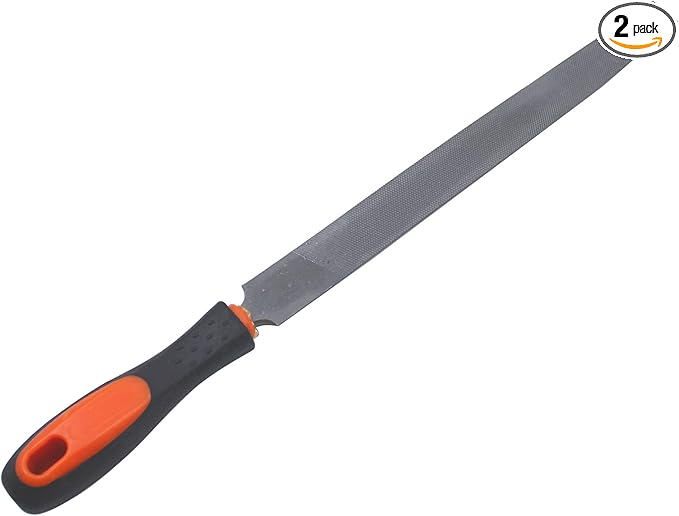 10" Handy File for Plastic Laminate Edge Finishing，Second Cut Grade High Carbon Hardened Steel Flat Mill File (10 in Half Round File 1pcs)