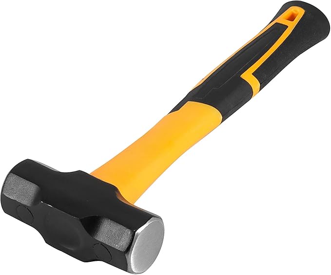 HOIGON 2 Pack 3 Lb Sledge Hammer, 14 Inch Pro-grade Sledge Hammer Tool Set with Fiberglass Handle, 1.6kg 48oz Heavy duty Stoning Club Hammer for Carpentry, Construction, Mechanic Work