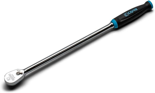 Capri Tools 1/4 in. Drive Fine 90-Tooth Extra Long Ratchet, Ergonomic Soft Grip, 12 in. Long