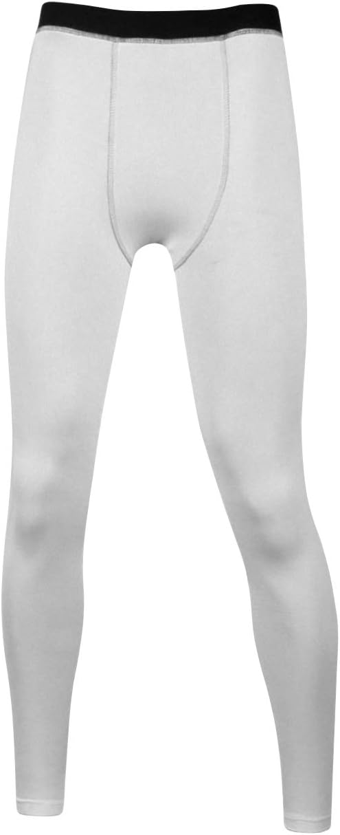 LANBAOSI Youth Boys Compression Leggings Athletic Pants Base Layer Football Workout Tight