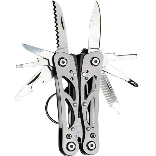 Multitool, 18-in-1 Stainless Steel Multi Tool Pliers with Self-Locking, Pocket Knife, Nylon Sheath, Professional (EDC) Multi-Tool for Survival, Camping, Hiking, and Hunting, Gifts for Men
