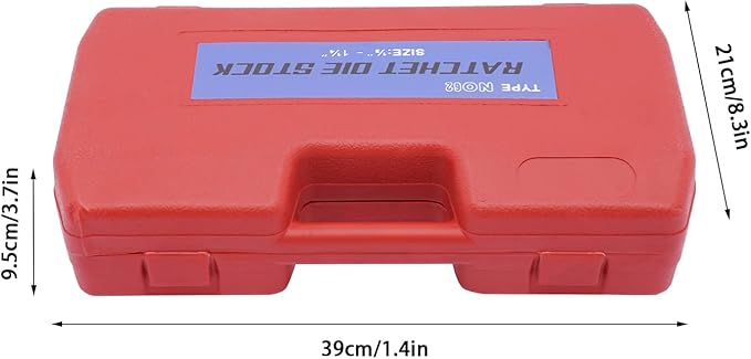 Eapmic Portable Pipe Threading Tool Set Manual Ratchet Pipe Threader Kit Handheld BSTP Ratcheting Pipe Threader with 5 Dies Set 1/2", 3/4", 1", 1-1/4" for Steel, Galvanized, Iron, Plastic Pipes