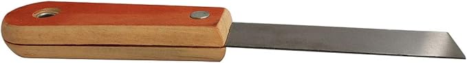 LQ Industrial Wall Scraper 2PCS 1Inch Cr-V Steel Stiff Putty Knives Putty Scrapers with Wooden Handle