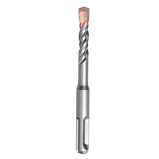 1/4 x 6.3 inch (6x160mm) SDS Plus Masonry Drill Bit, Rotary Hammer Drill Bit,Concrete Drill Bit for Concrete, Brick, Block (6.3 inch / 160mm Length, 1/4 inch (6mm))