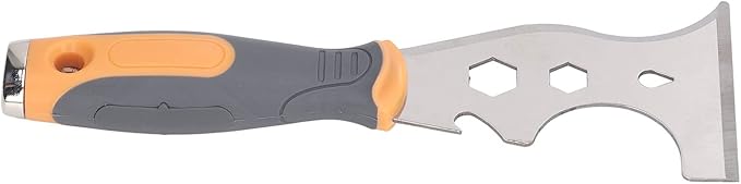 16 in 1 Multifunctional Putty Knife Paint Remover Scraper Tool with Multiple Features and Screwdriver Bits for DIY and Professional Use