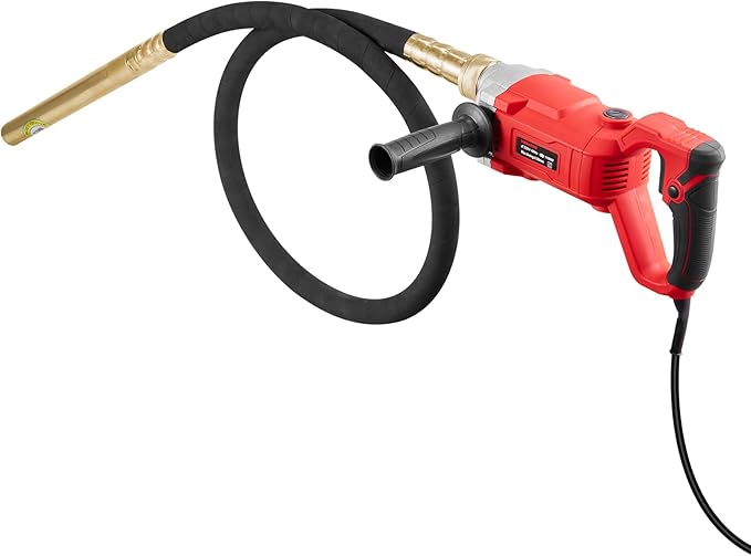 VEVOR Handheld Concrete Vibrator, 800W Electric Vibrator 13000 VPM, Electric Concrete Vibrating Tool With 6.6ft / 2m Shaft Rod, Portable Pencil Cement Vibrator Remove Air Bubble and Mix Concrete