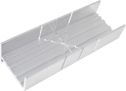 Excel Blades Metal Mitre Box - Small 6-Inch Aluminum and Steel Tool for Wood, Plastic, and Soft Metals, 2 Cutting Angles