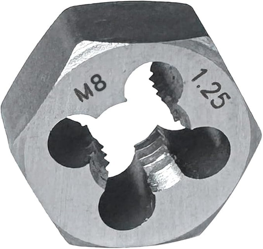 Yamesh M8 x 1.25 Hex Die Rethreading Die Thread Die Carton Steel For Right Hand