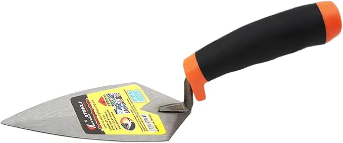 2 Pcs Pointing Trowel and Gauging Trowel Set,6" Masonry Hand Tool Set with Soft Grip Handle,Margin Trowels Bricklaying Trowels Building Products (6 Inch)