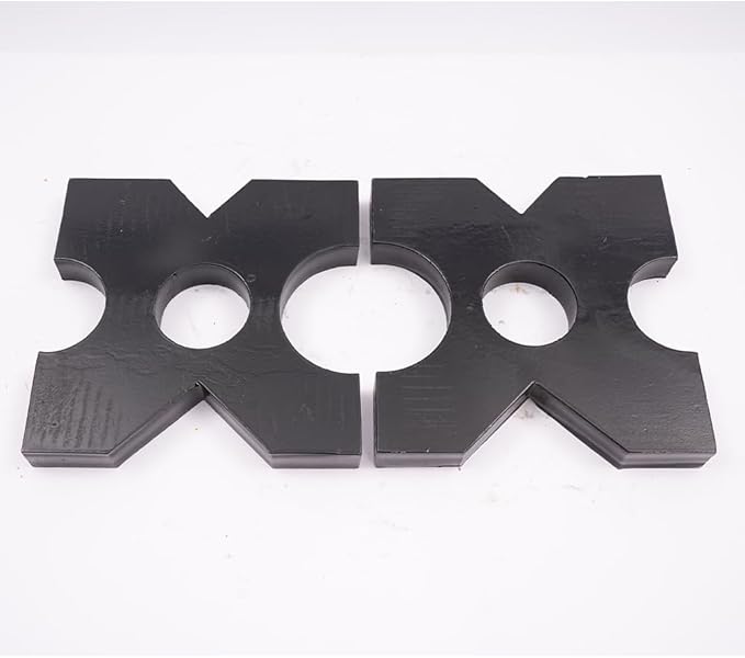 Arbor Press Plate, 20 Ton and 32 Ton Shop Metal Press Plates with 4 Notch, 1 inch/25mm Thickness, H Frame Thickened Hydraulic Shop Press Plate 1" x 7" x 7" (1 Pair)