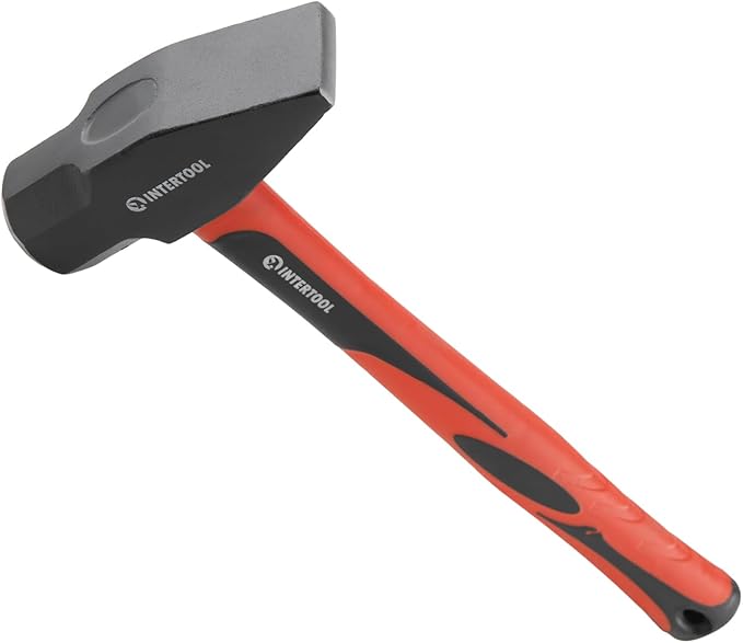 INTERTOOL Black Smith?셲 Hammer | 40 oz (2.5 lbs) Metal Working Tool with Shock Absorbing Anti-Slip Fiberglass Handle HT08-0251
