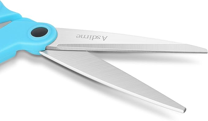 9" Fabric Scissors, Sewing Scissors with Sharp Stainless Steel Blade and Soft Handles, Great for Craft, Sewing, Office and All Purpose, 2 Pcs, Blue/Black
