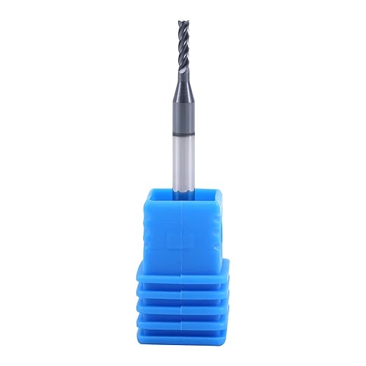 ISB 1/16?섃?Carbide Square End Mill Bits, 4 Flute Micro Grain Carbide Mill Bits for Hardened Steels/Alloy Steels, 1 Piece