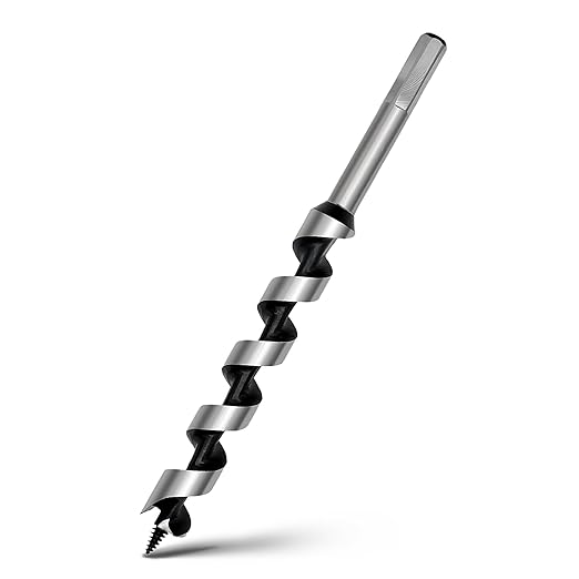 3/4 x 9 inch Auger Drill Bit for Wood,19x230mm Hex Shank Ship Auger Bit for Soft Wood, Hard Wood, Plastic, Composite Materials and DIY Projects