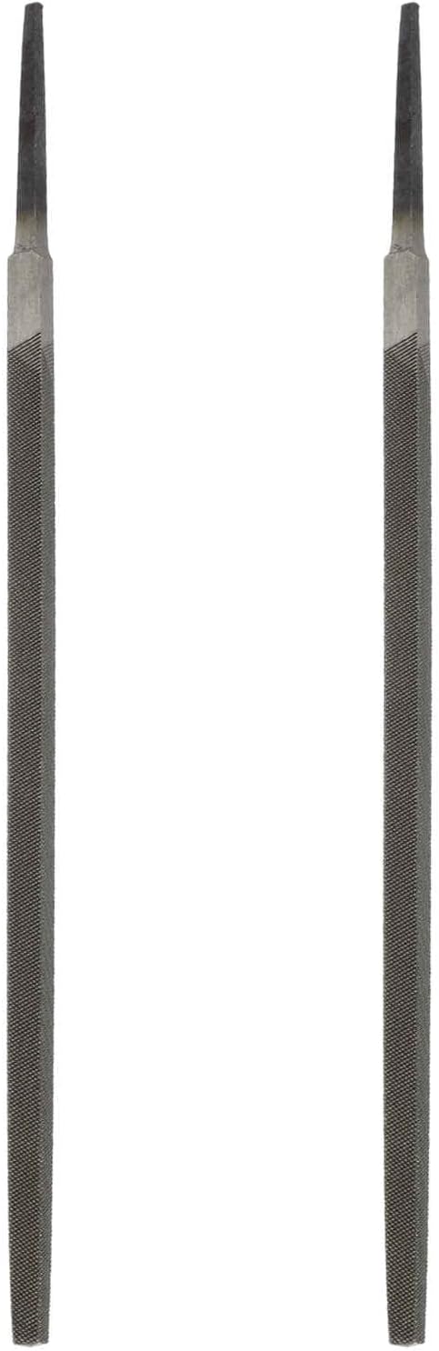 HARFINGTON 2 Pcs 8" Square Medium Cut File Double Cut Teeth Medium Metal File High Carbon Steel T12 without Handle for Metal Wood Finishing Roughing Shaping, Grey