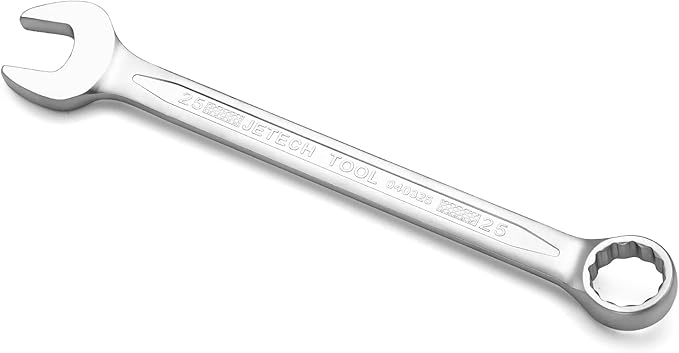 Jetech 25mm Combination Wrench, Industrial Grade Cr-V Steel Spanners with Precise 12 Point Opening, Off-Corners Design