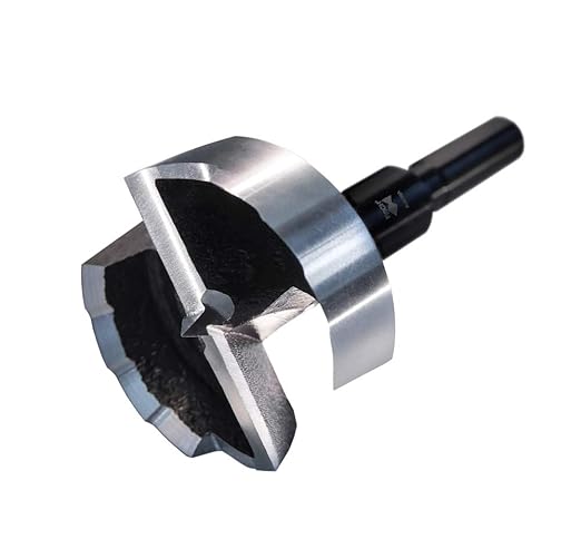 Fisch Black Shark Forged Steel Forstner Drill Bit for Woodworking, Precision Wave Design, Clean Cuts in Hardwoods, MDF, and Plywood, FSA-367529, Made in Austria (1/4 inch)