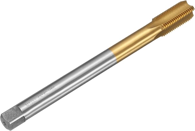 uxcell Metric Thread Tap M15 x 1.5 H2 160mm Straight Flute Screw Thread Milling Machine Taps Threading Tapping Repair Tool