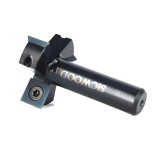 Spoilboard Surfacing Router Bit 1/2 Shank, 1-1/2??Cut Dia, with DLC Coated, 3-Flute, 12*12*1.5mm Blade, Slab Flattening Router Bit, Planing Bit, for CNC, Rabbeting Flycutter, Planer