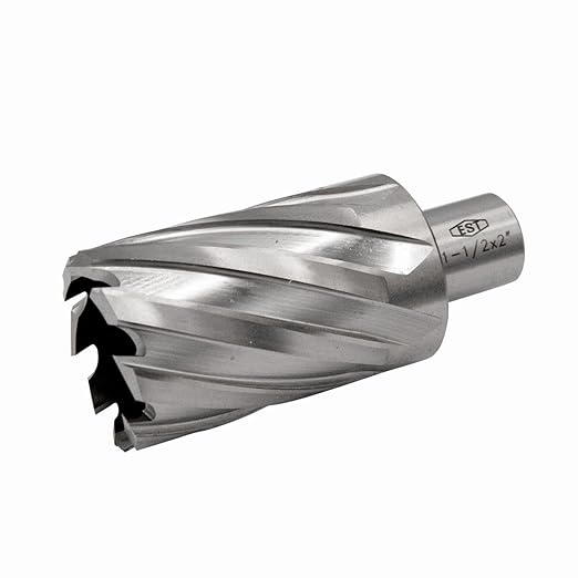 HSS M2AL Annular Cutter 2" DOC with 3/4" Weldon Shank for Magnetic Drill Press by EST (D1-1/2" X 2")