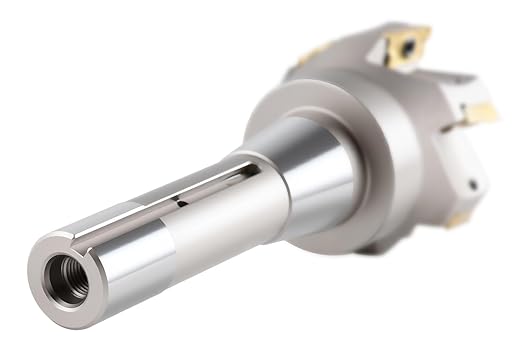 Accusize Industrial Tools 2-1/2'' Cutting Diameter by 6-1/8'' Oal 90 Degree R8 Shank Indexable End Mill with 6 Apkt1604 Carbide Inserts, 0028-6907
