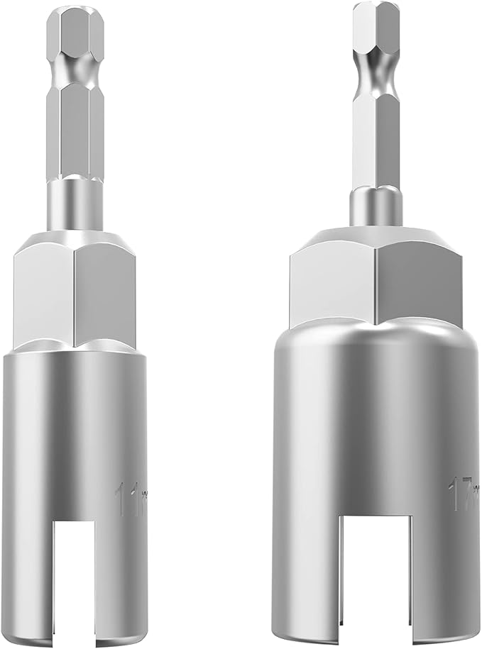 2 Pack 竊?1mm竊?7mm) 1/4" hex Shank nut Driver Power Wing nut Drill bit Socket Tool Drive kit,wing nut driver,drill hange,For Hexagonal Shank Steel Drill Bit, For Screw Hole, C-hook Bolt, Q-Hanger