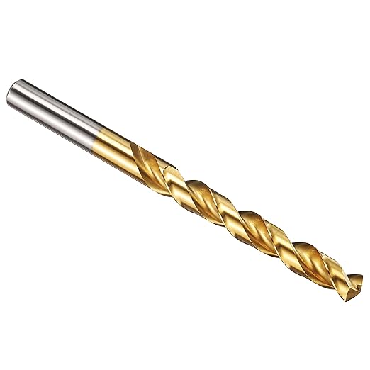 PATIKIL 10mm Drill Bit, M42 8% Cobalt High-Speed Steel Jobber Straight Shank 135° Titanium Nitride (TiN) Coated for Hard Metal Stainless Steel - 2 Pack