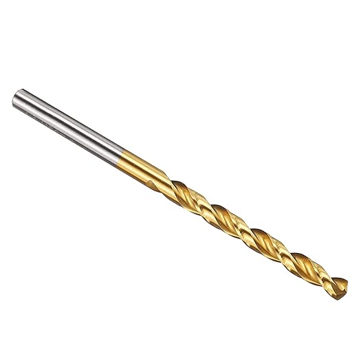 PATIKIL 4mm Drill Bit, M42 8% Cobalt High-Speed Steel Jobber Straight Shank 135° Titanium Nitride (TiN) Coated for Hard Metal Stainless Steel - 1 Pack
