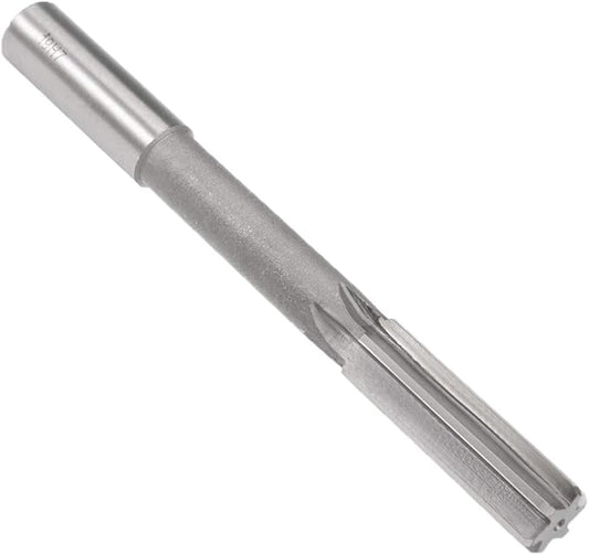 uxcell Chucking Reamer 19mm, H7 HSS Lathe Machine Reamer 6 Straight Flutes, Round Shank Milling Cutting Tool, Metric Reaming Drill Bit for Stainless Steel Metal Hole