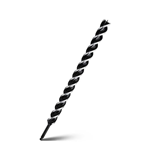 1-3/8'' x 24'' Auger Drill Bit for Wood, Hex Shank Tri Flute Ship Auger Long Drill Bit for Soft and Hard Wood,Tree Stump,Plastic,Drywall and Composite Materials