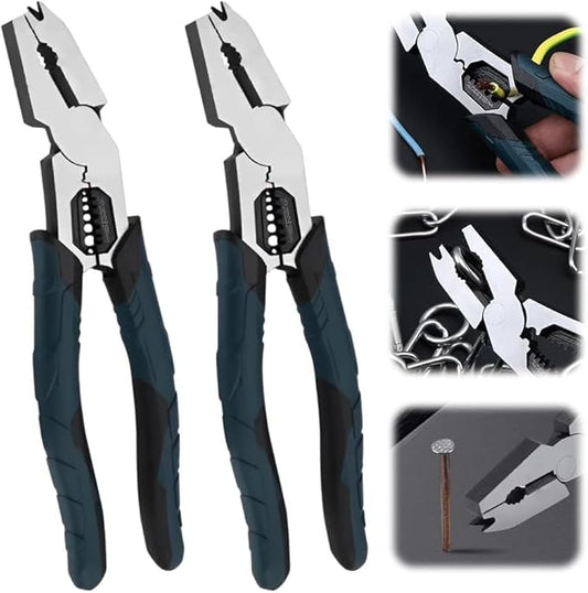 Industrial-Grade Multi-function Cutting Pliers, 7-in-1 Multi-Functional Pliers Nail Puller/Wire Cutter/Stripper/Crimper?봀ompound Action Leverage Design,Professional Cutting Tool for Home Repair (2)
