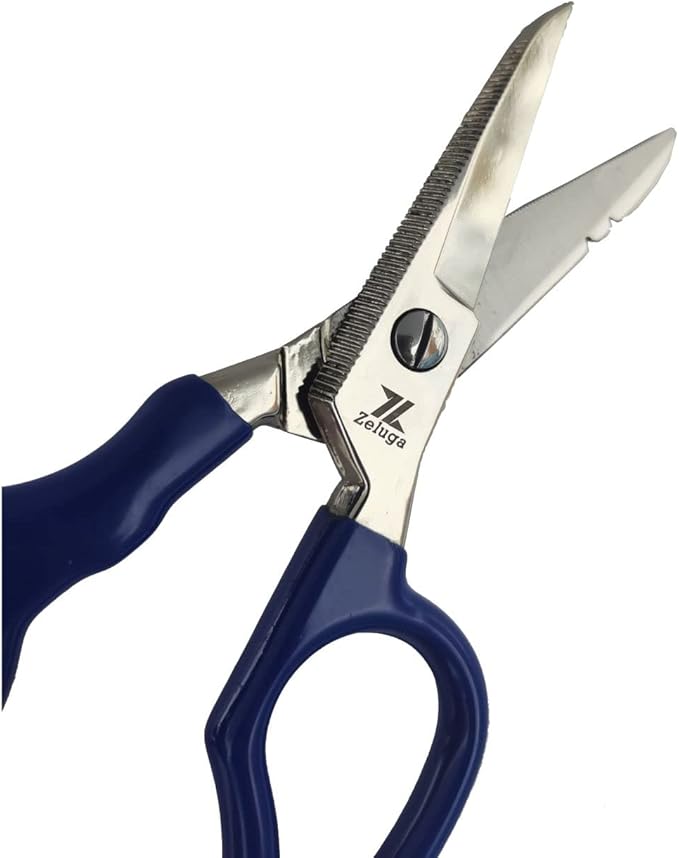 12-229 5in. Heavy Duty Stainless Steel Electrician's Scissor with Ergonomic Handle