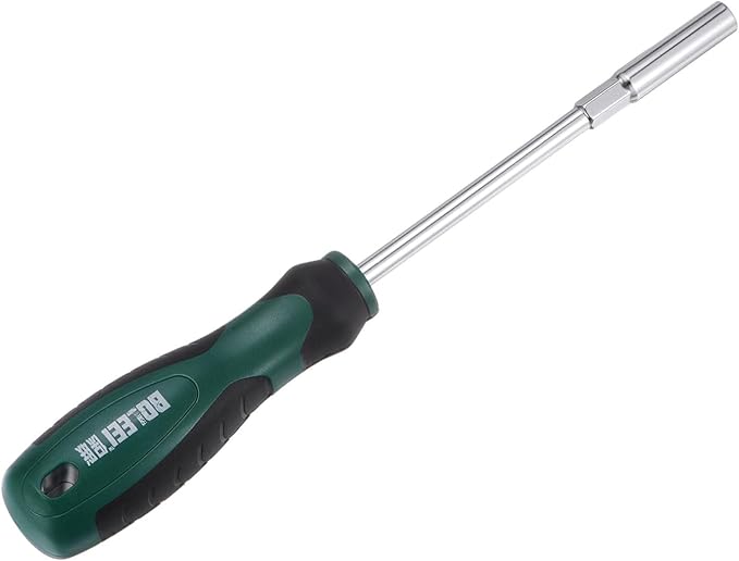 HARFINGTON Metric Nut Driver 5.5mm CR-V Non-Magnetic Tip Hollow Shafts Hex Socket Screwdriver with Non-Slip Handle for Automobile Repair