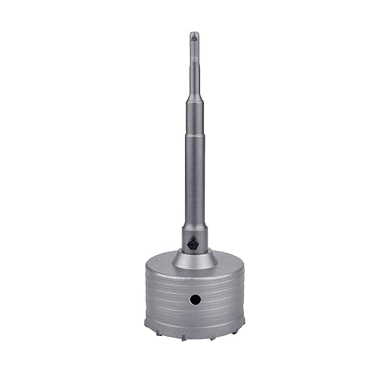75mm / 3 inch Concrete Hole Saw with 220mm SDS Plus Shank Connecting Rod, Tungsten Carbide Teeth (7.7mm x 4mm) Cement Hole Saw for Concrete Cement Brick Wall Stone (75mm (3 inch)