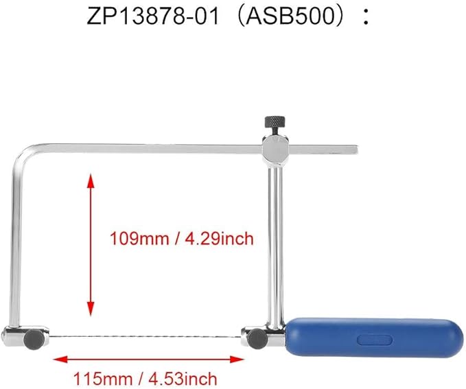 Jewelers Saw Frame Set with 6 High Carbon Steel Blades, Adjustable U-Shaped Saw Frame, Jewelry Making Tool, Woodworking, Metal Processing, Crafts