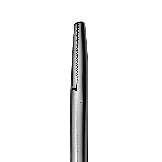 Precise ENT Procedures with Alligator Ear Forceps - Curved Jaw Design, Non-Slip Grip Handle, Fine-Tip, Reusable and Easy to Clean - 8 Inches