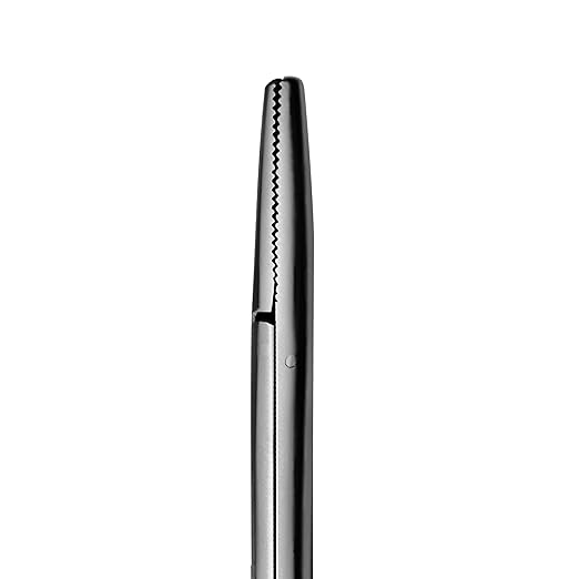 Precise ENT Procedures with Alligator Ear Forceps - Curved Jaw Design, Non-Slip Grip Handle, Fine-Tip, Reusable and Easy to Clean - 10 Inches